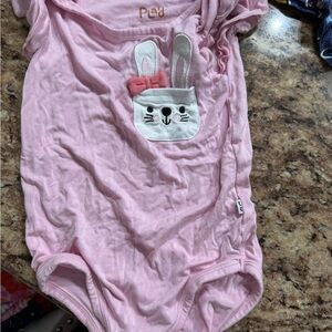 Little Sleepies Pink Bunny Bodysuit